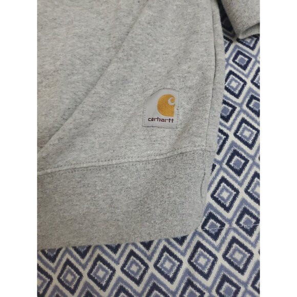 Carhartt Sweater Mens XXL Gray Spellout Big Logo Original Fit Thick Pullover - Picture 13 of 16